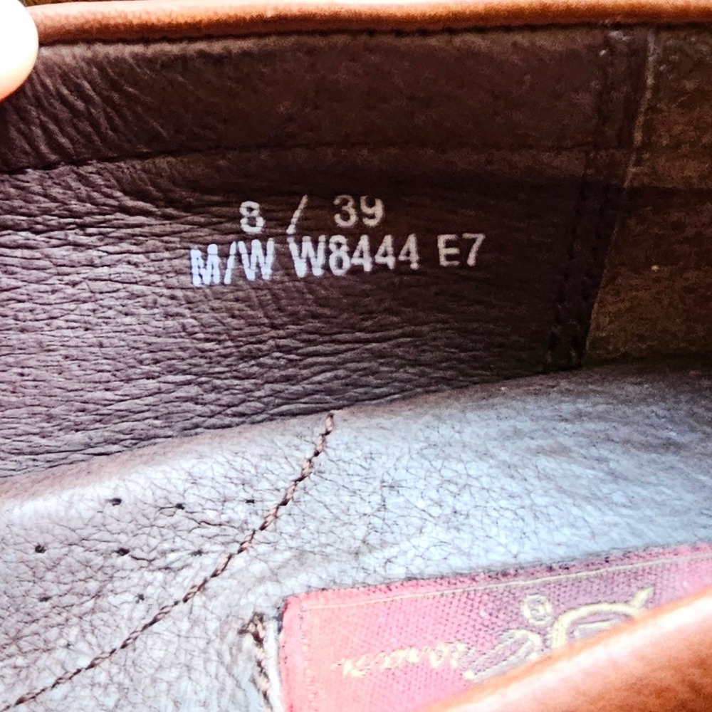 Born Crown W8444 Leather Driving Loafers Womens 8 Brown Moc Toe Slip On Flats - Picture 7 of 7